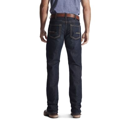 Ariat Work: Rebar M4 Low Rise DuraStretch Edge Boot Cut Pantalones Vaqueros Hombre - Azules Oscuro (